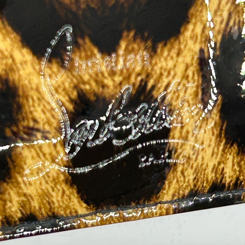 Christian Louboutin Leopard Studded Card Holder - Picture 7 of 13
